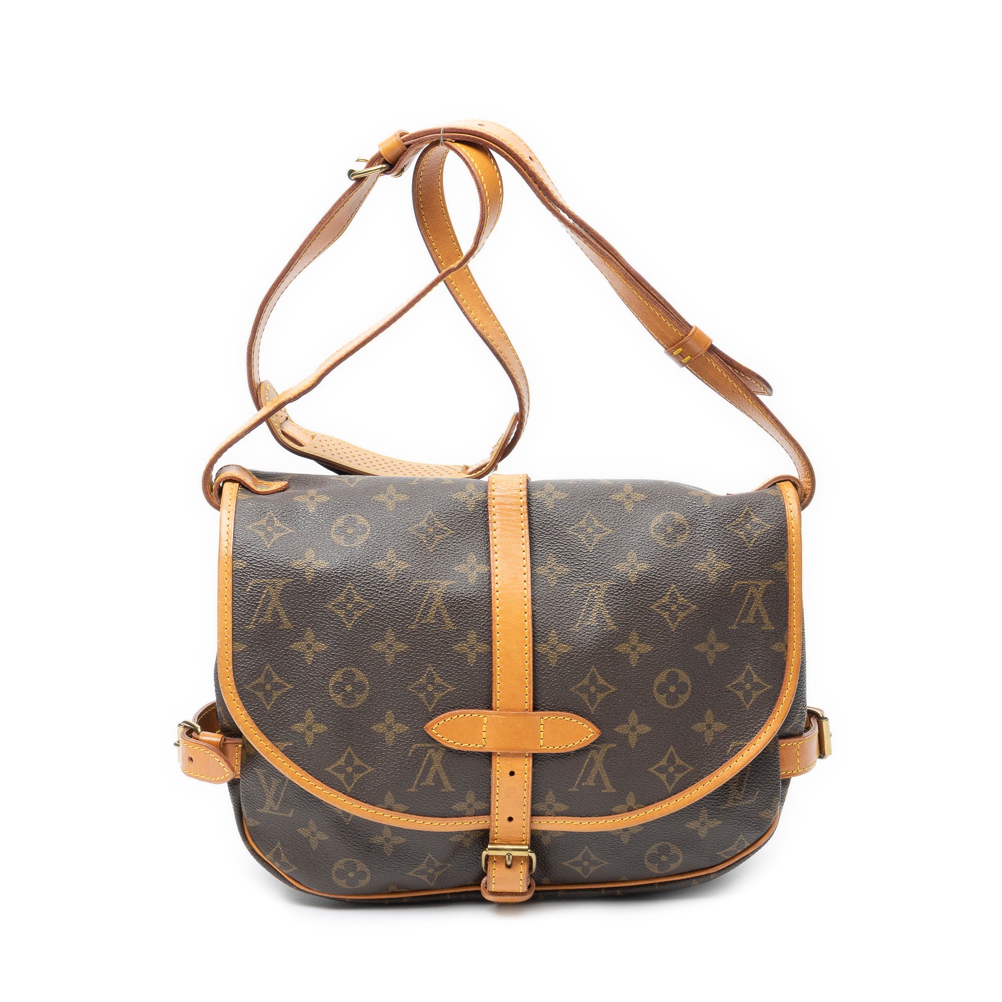 Shoulder Bag Saumur MM Brown Monogram Canvas