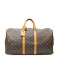 Travel Bag Keepall 55 Brown Monogram Canvas