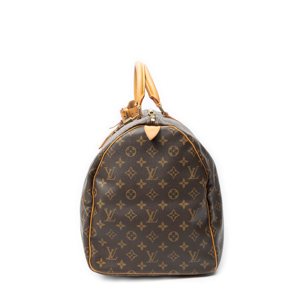 Travel Bag Keepall 55 Brown Monogram Canvas