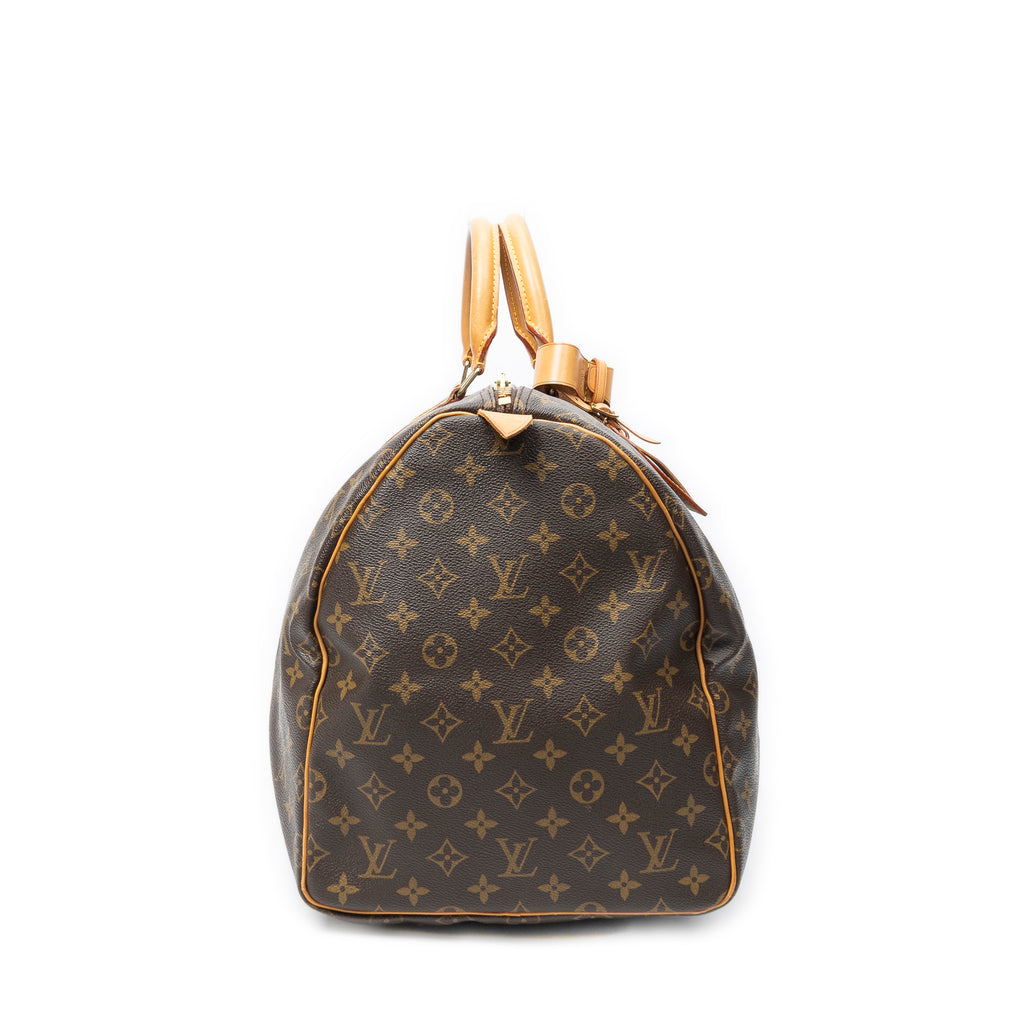 Travel Bag Keepall 55 Brown Monogram Canvas