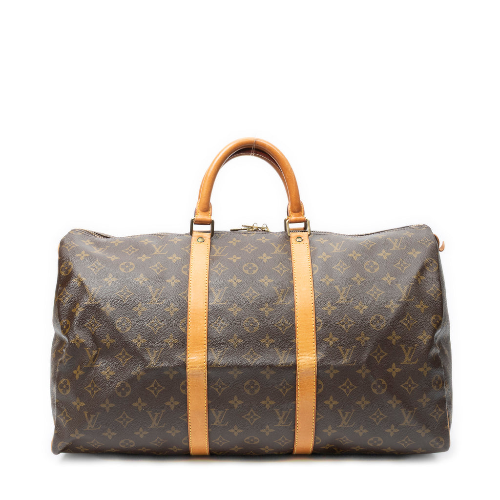Travel Bag Keepall 50 Brown Monogram Canvas