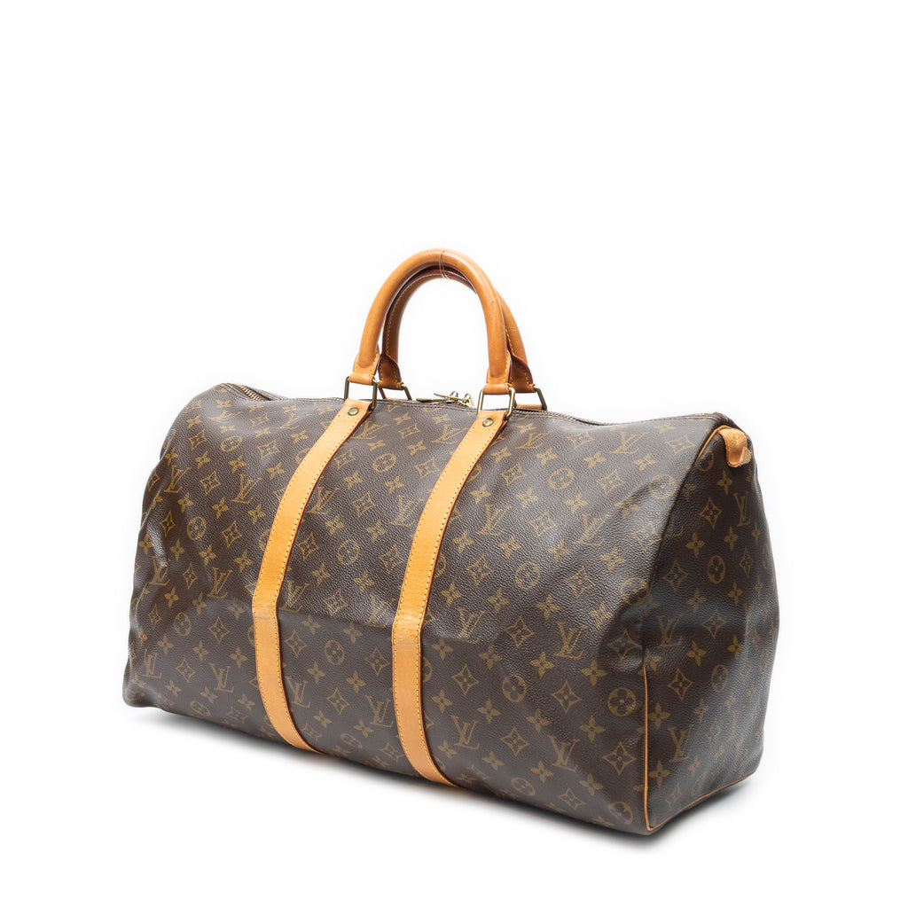 Travel Bag Keepall 50 Brown Monogram Canvas