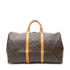 Travel Bag Keepall 50 Brown Monogram Canvas
