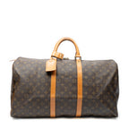 Travel Bag Keepall 55 Brown Monogram Canvas