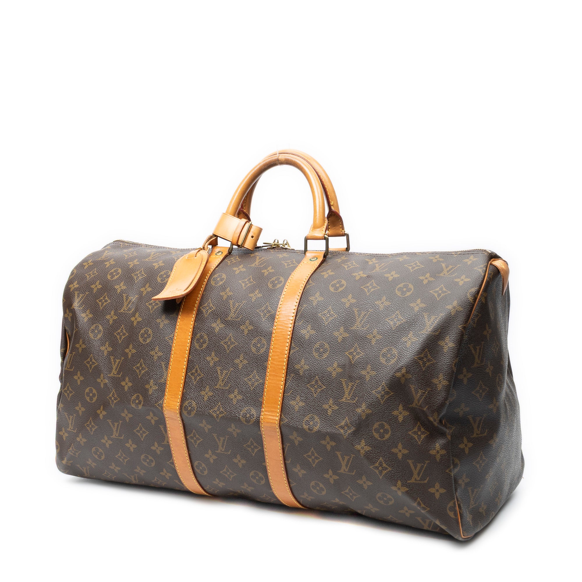 Travel Bag Keepall 55 Brown Monogram Canvas