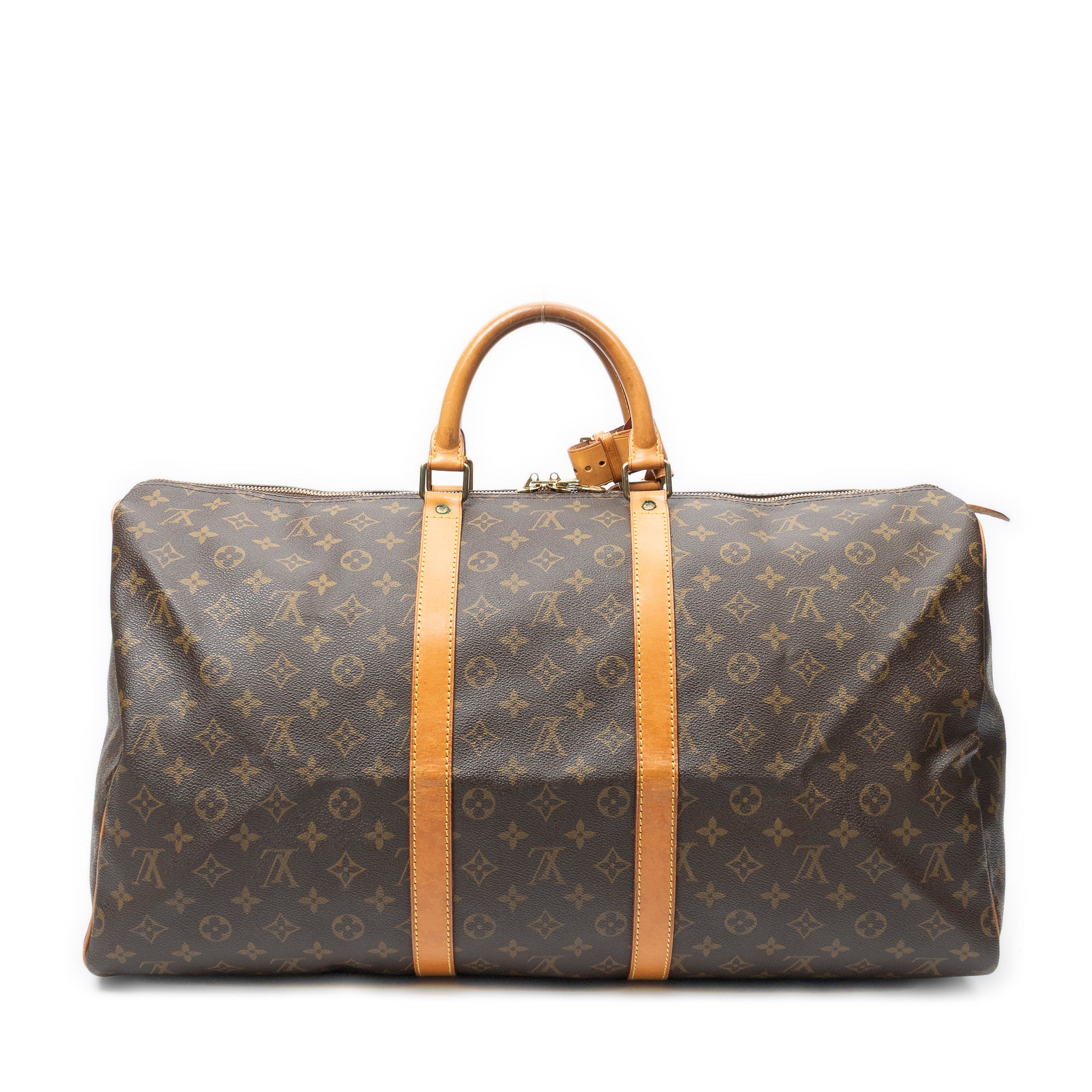 Travel Bag Keepall 55 Brown Monogram Canvas