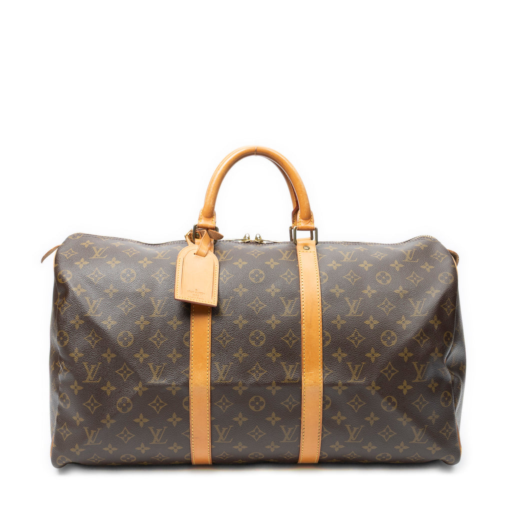 Travel Bag Keepall 50 Brown Monogram Canvas