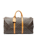 Travel Bag Keepall 50 Brown Monogram Canvas