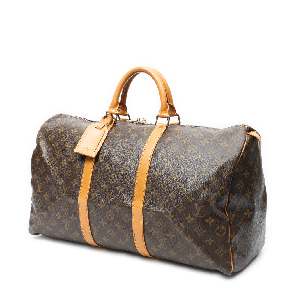 Travel Bag Keepall 50 Brown Monogram Canvas