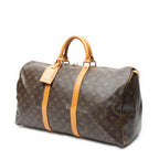 Travel Bag Keepall 50 Brown Monogram Canvas