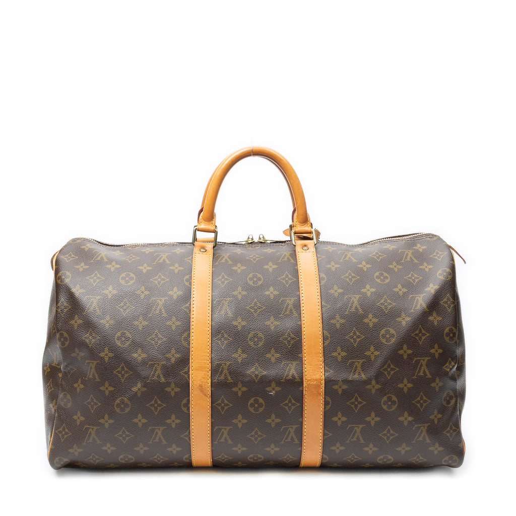 Travel Bag Keepall 50 Brown Monogram Canvas