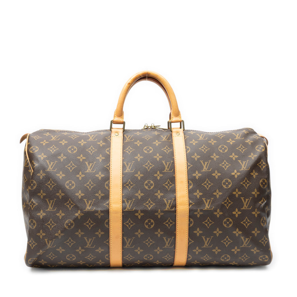 Travel Bag Keepall 50 Brown Monogram Canvas