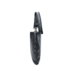 Shoulder Bag Flat Messenger Black Intrecciato Leather