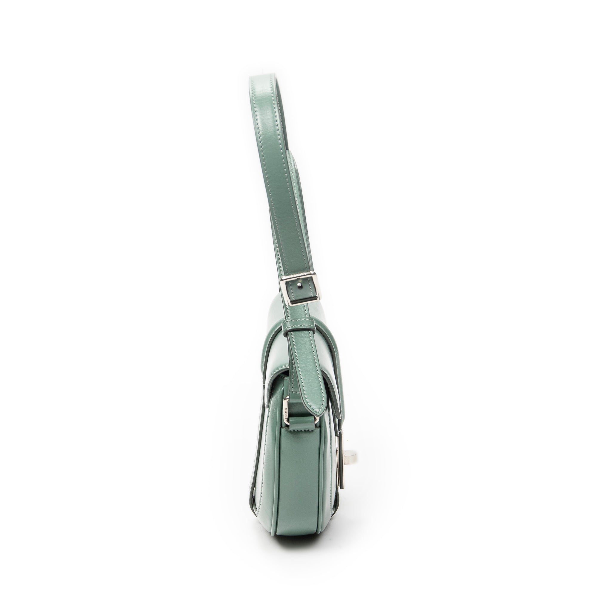 Shoulder Bag Small  Besace 16 Crossbody Light Green Smooth Calfskin Leather