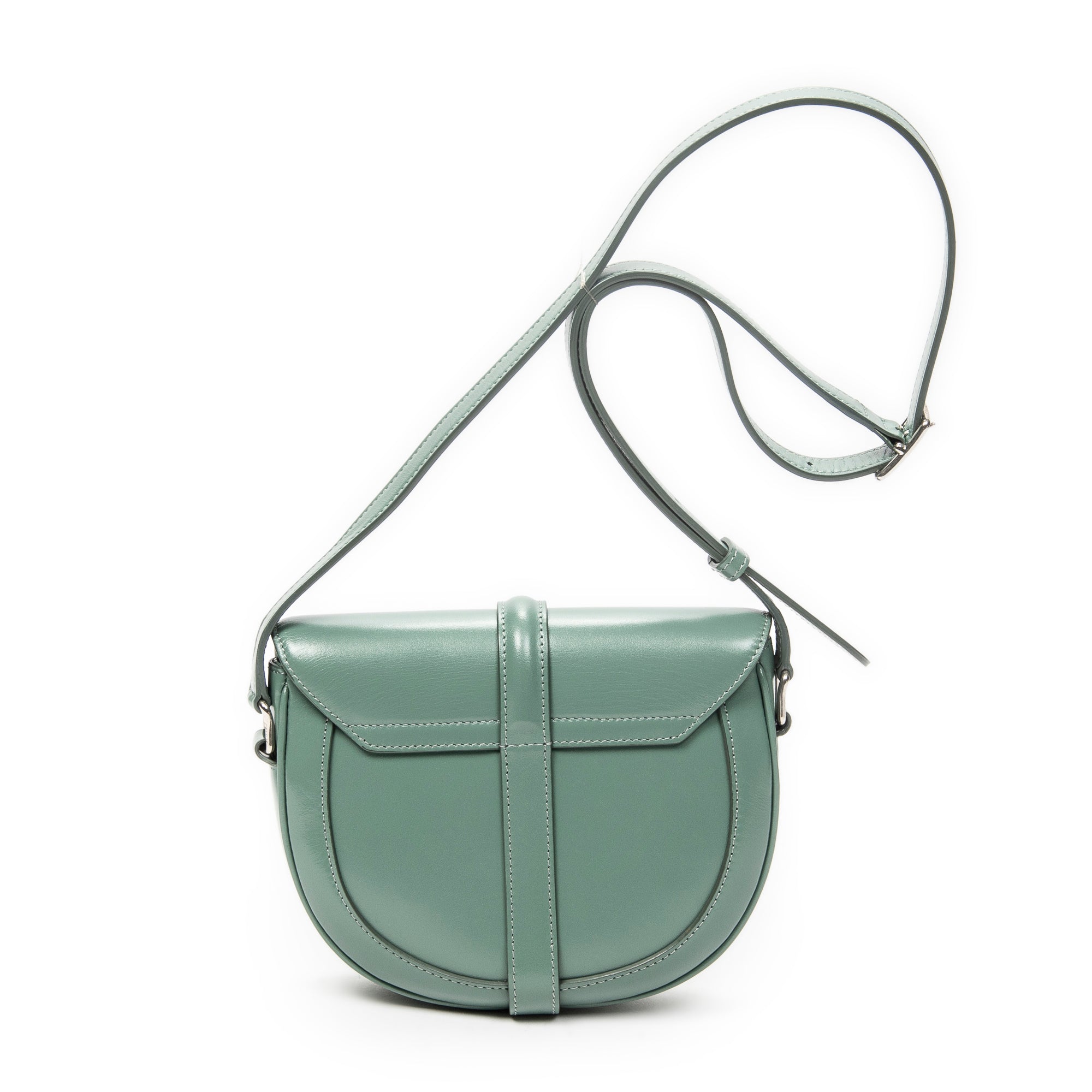Shoulder Bag Small  Besace 16 Crossbody Light Green Smooth Calfskin Leather