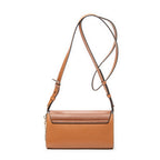 Shoulder Bag Mini Faye Brown Grained Calfskin Leather