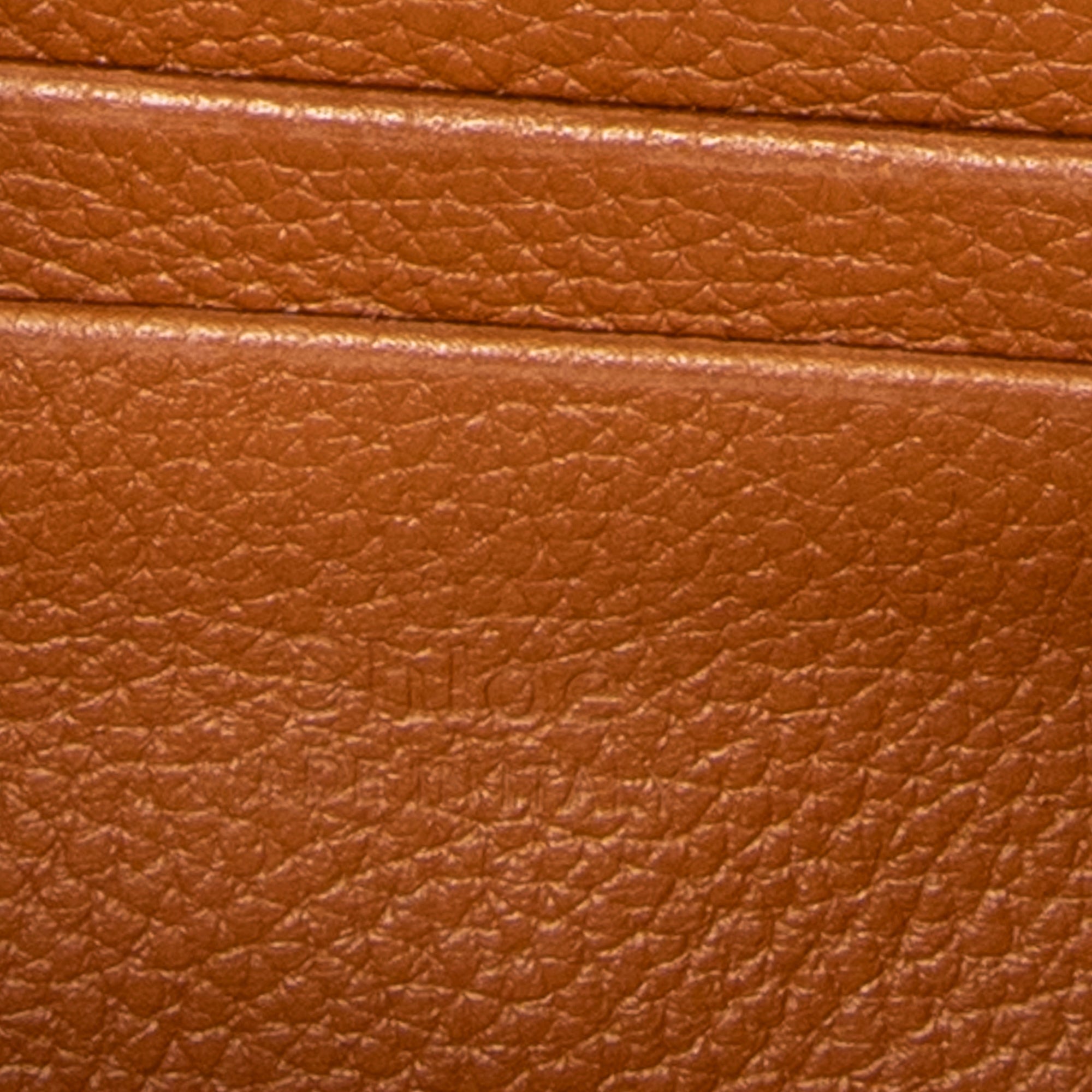 Shoulder Bag Mini Faye Brown Grained Calfskin Leather