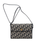 Shoulder Bag Vintage Flap Shoulder Bag Navy Diorissimo Canvas