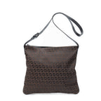 Shoulder Bag Flat Messenger Dark Brown Zucchino Canvas