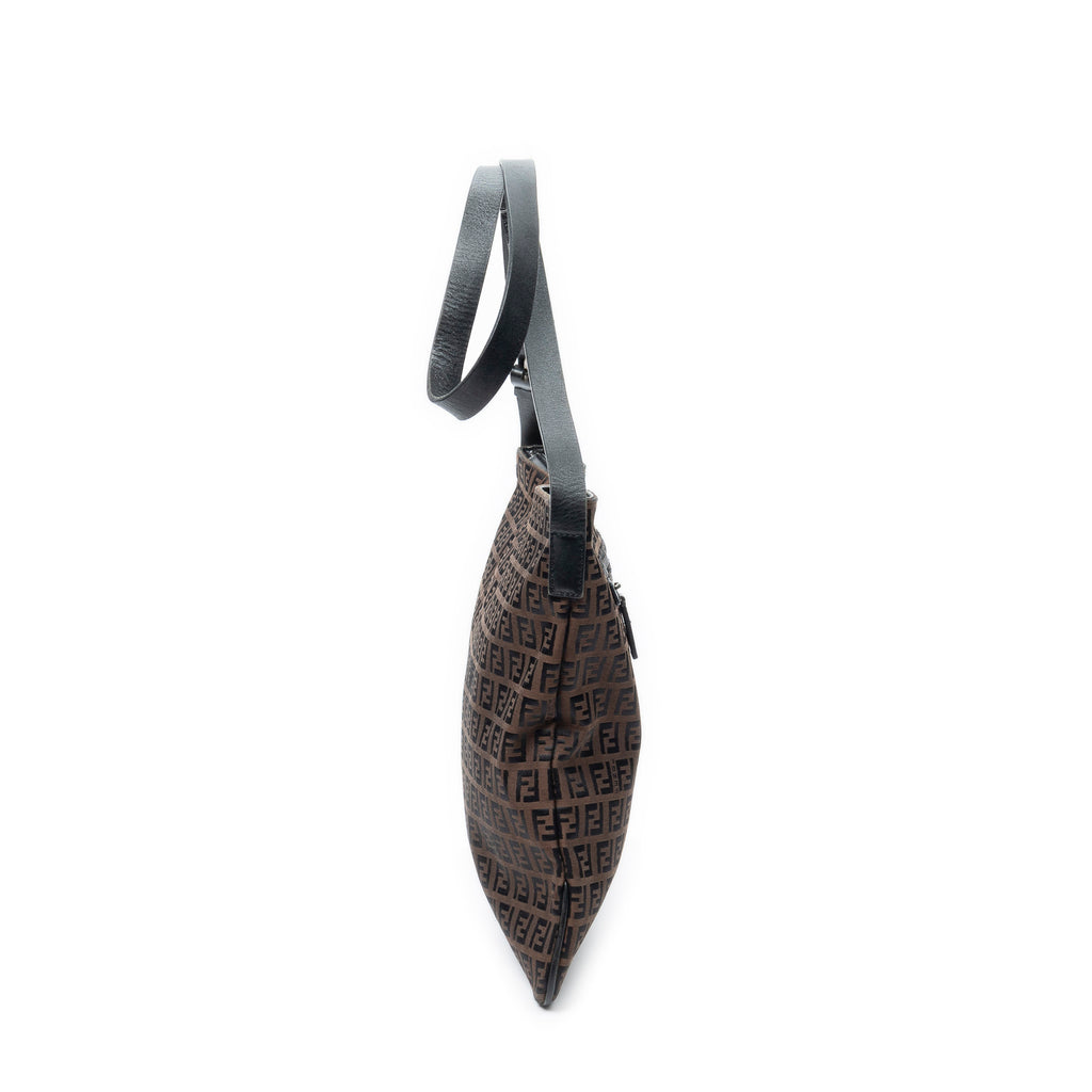 Shoulder Bag Flat Messenger Dark Brown Zucchino Canvas