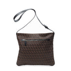 Shoulder Bag Flat Messenger Dark Brown Zucchino Canvas
