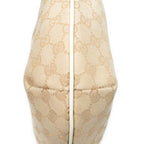 Shoulder Bag Web Halfmoon Messenger Beige Monogrammed Canvas