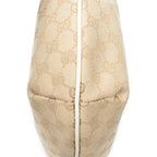 Shoulder Bag Web Halfmoon Messenger Beige Monogrammed Canvas