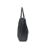 Shoulder Bag Shopping Tote Black Monogrammed Canvas