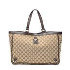 Handbag Large Abbey D-Ring Tote Beige Monogrammed Canvas