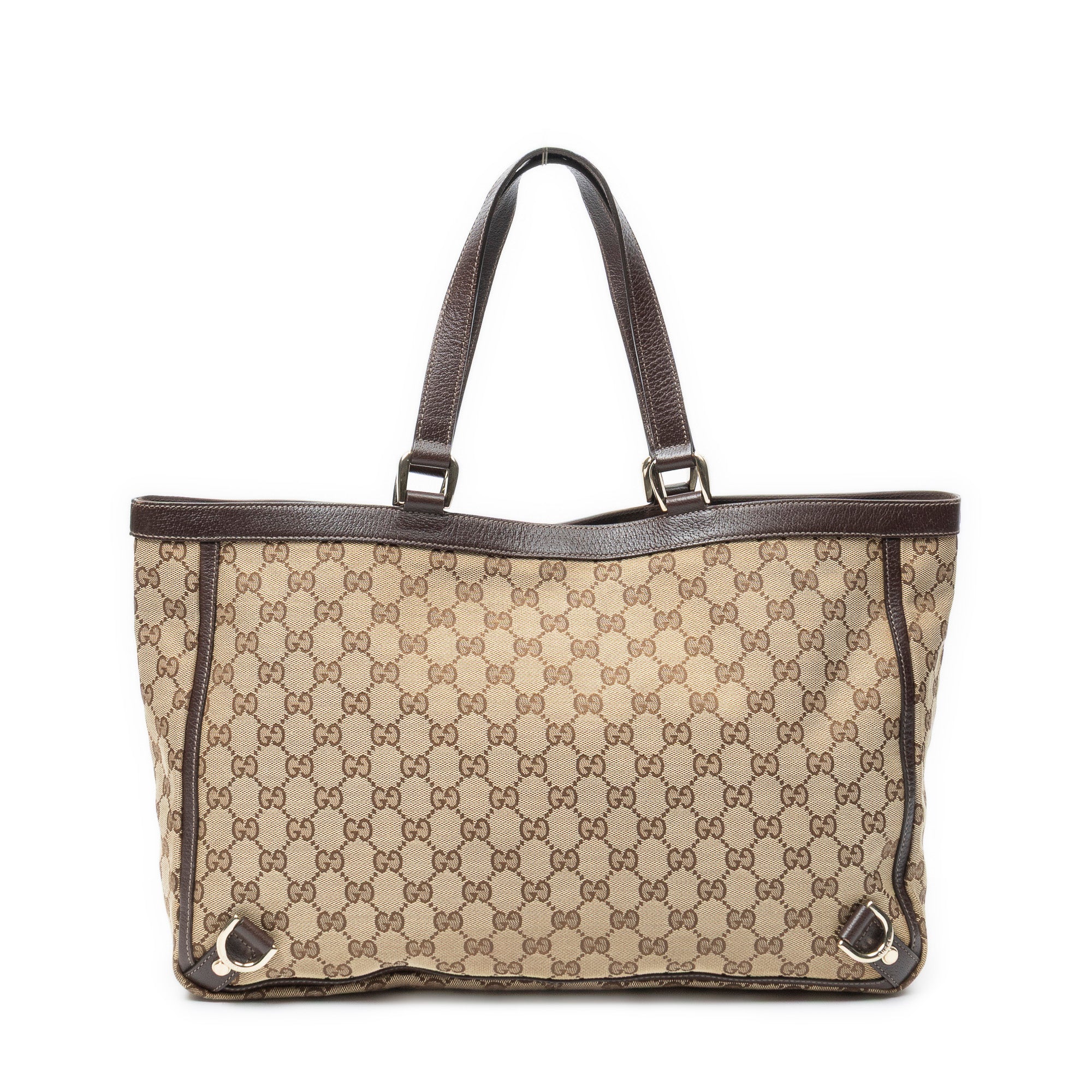 Handbag Large Abbey D-Ring Tote Beige Monogrammed Canvas