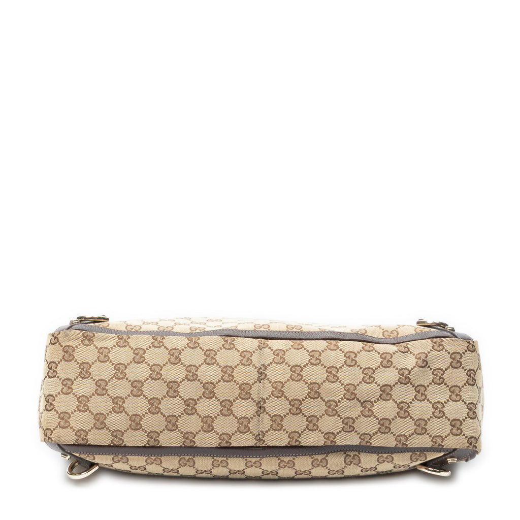 Handbag Large Abbey D-Ring Tote Beige Monogrammed Canvas