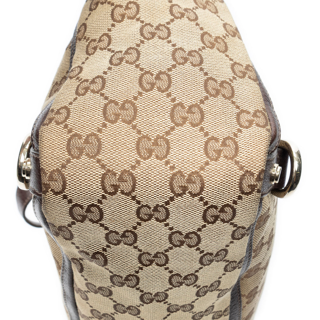 Handbag Large Abbey D-Ring Tote Beige Monogrammed Canvas