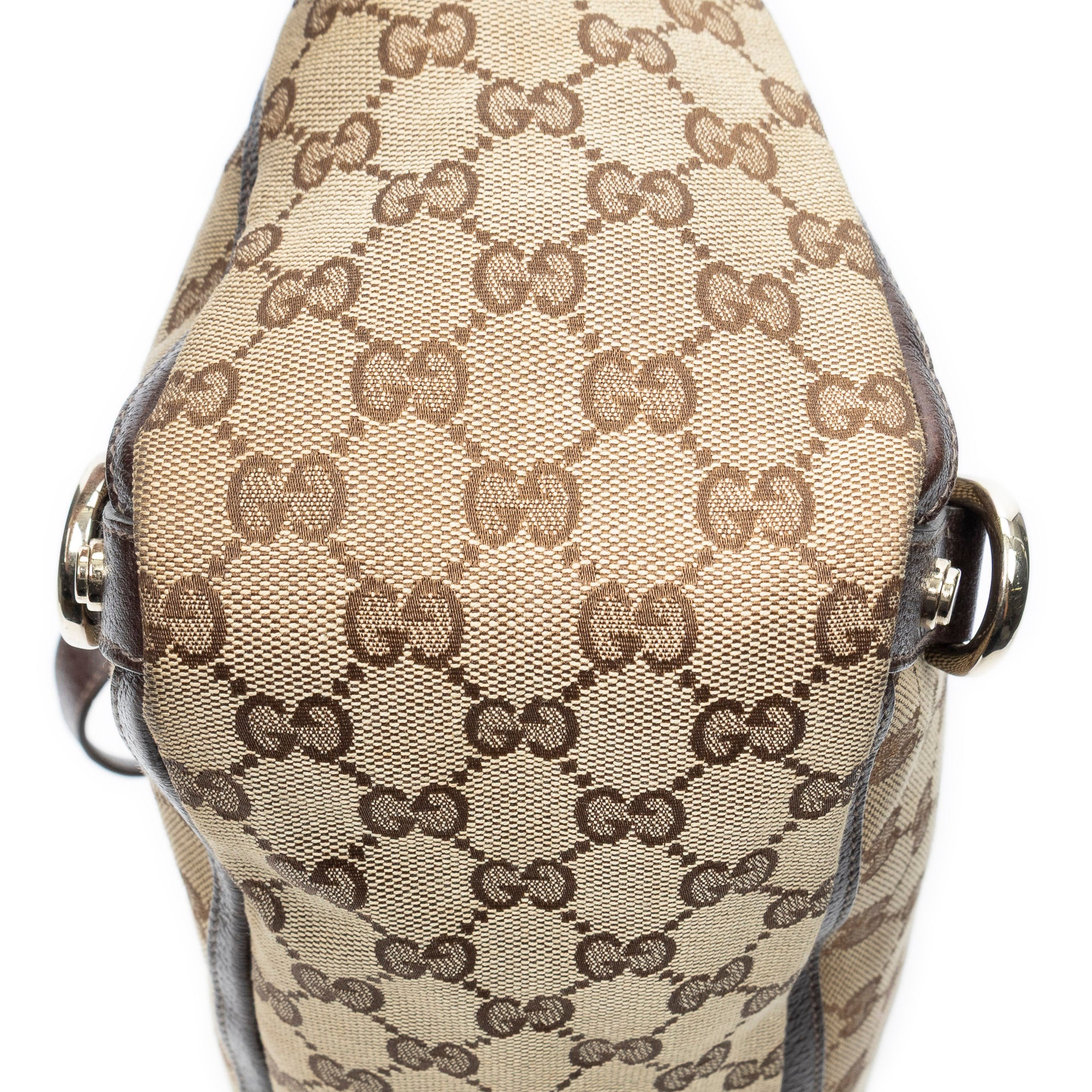 Handbag Large Abbey D-Ring Tote Beige Monogrammed Canvas