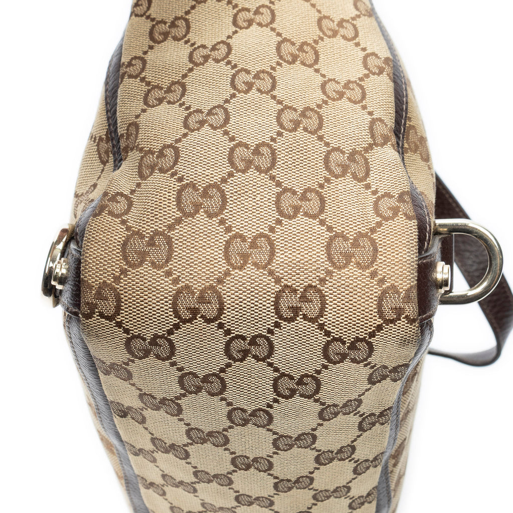 Handbag Large Abbey D-Ring Tote Beige Monogrammed Canvas
