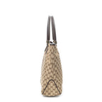 Shoulder Bag Web Shopping Tote Beige Monogrammed Canvas