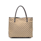 Shoulder Bag Web Shopping Tote Beige Monogrammed Canvas