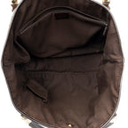Shoulder Bag Web Shopping Tote Beige Monogrammed Canvas