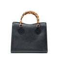 Handbag Vintage Medium Bamboo Diana Tote Black Grained Calfskin Leather