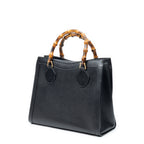 Handbag Vintage Medium Bamboo Diana Tote Black Grained Calfskin Leather
