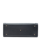 Handbag Vintage Medium Bamboo Diana Tote Black Grained Calfskin Leather