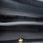 Handbag Vintage Medium Bamboo Diana Tote Black Grained Calfskin Leather