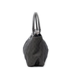 Shoulder Bag Large D-Ring Abbey Zip Tote Dark Brown Monogrammed Denim Canvas