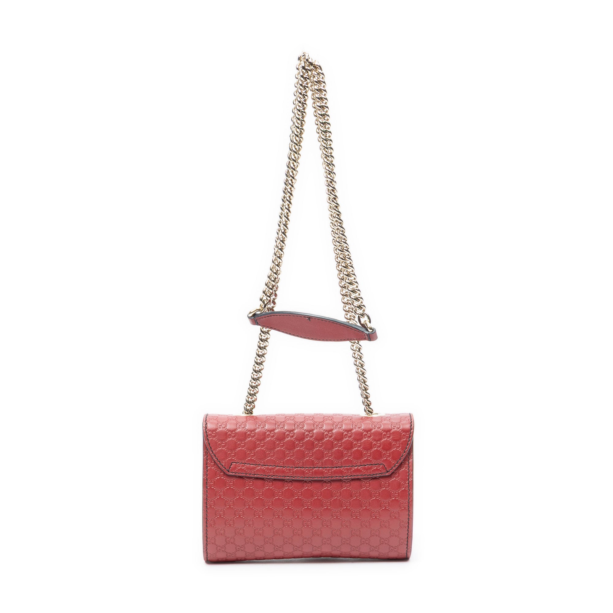 Shoulder Bag Small Emily Chain Bag Red Microguccissima Leather