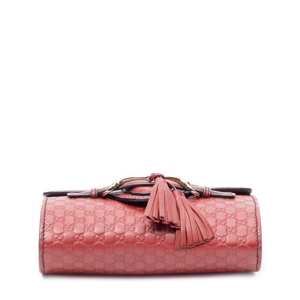 Shoulder Bag Small Emily Chain Bag Red Microguccissima Leather