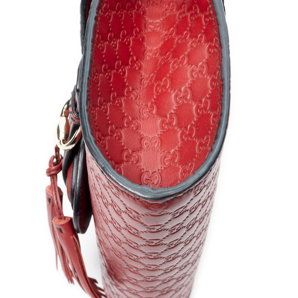 Shoulder Bag Small Emily Chain Bag Red Microguccissima Leather