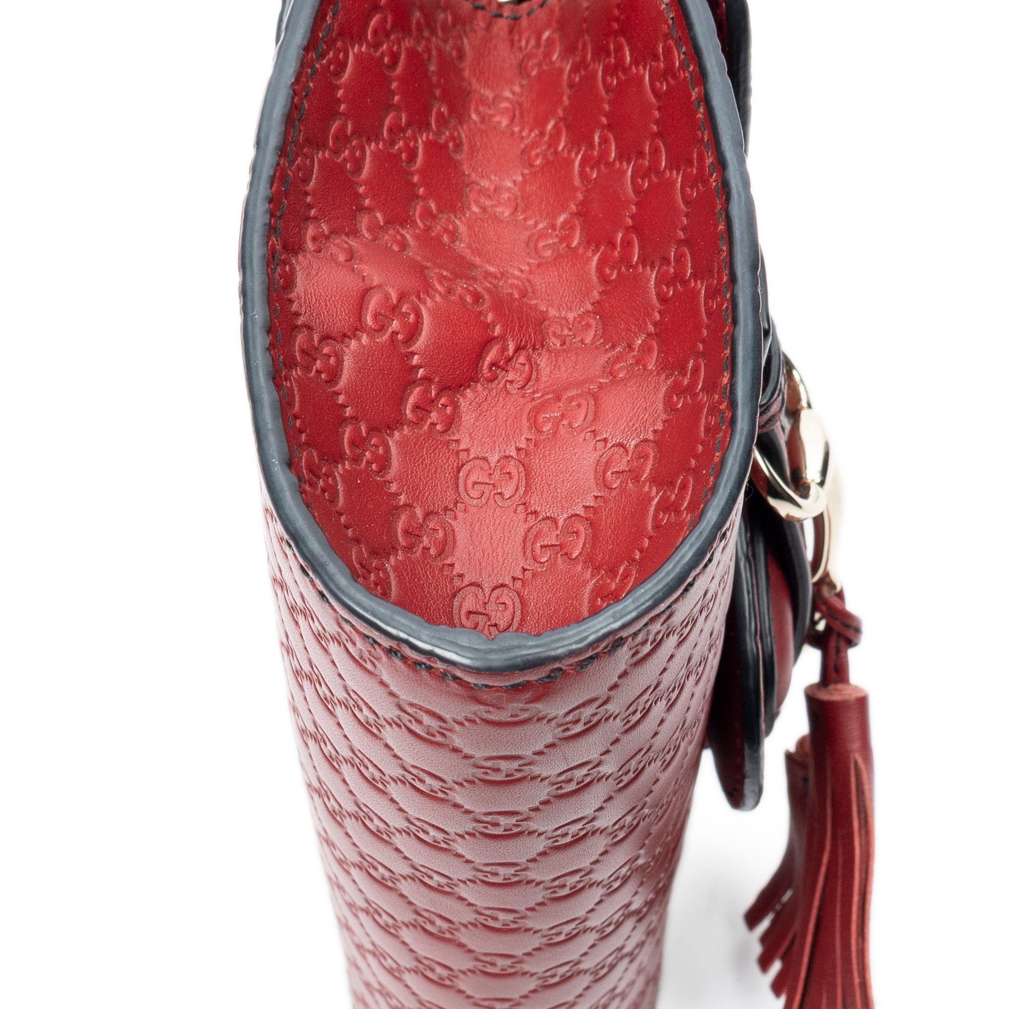 Shoulder Bag Small Emily Chain Bag Red Microguccissima Leather