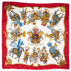 Scarf Scarf Red 100% Jacquard Silk