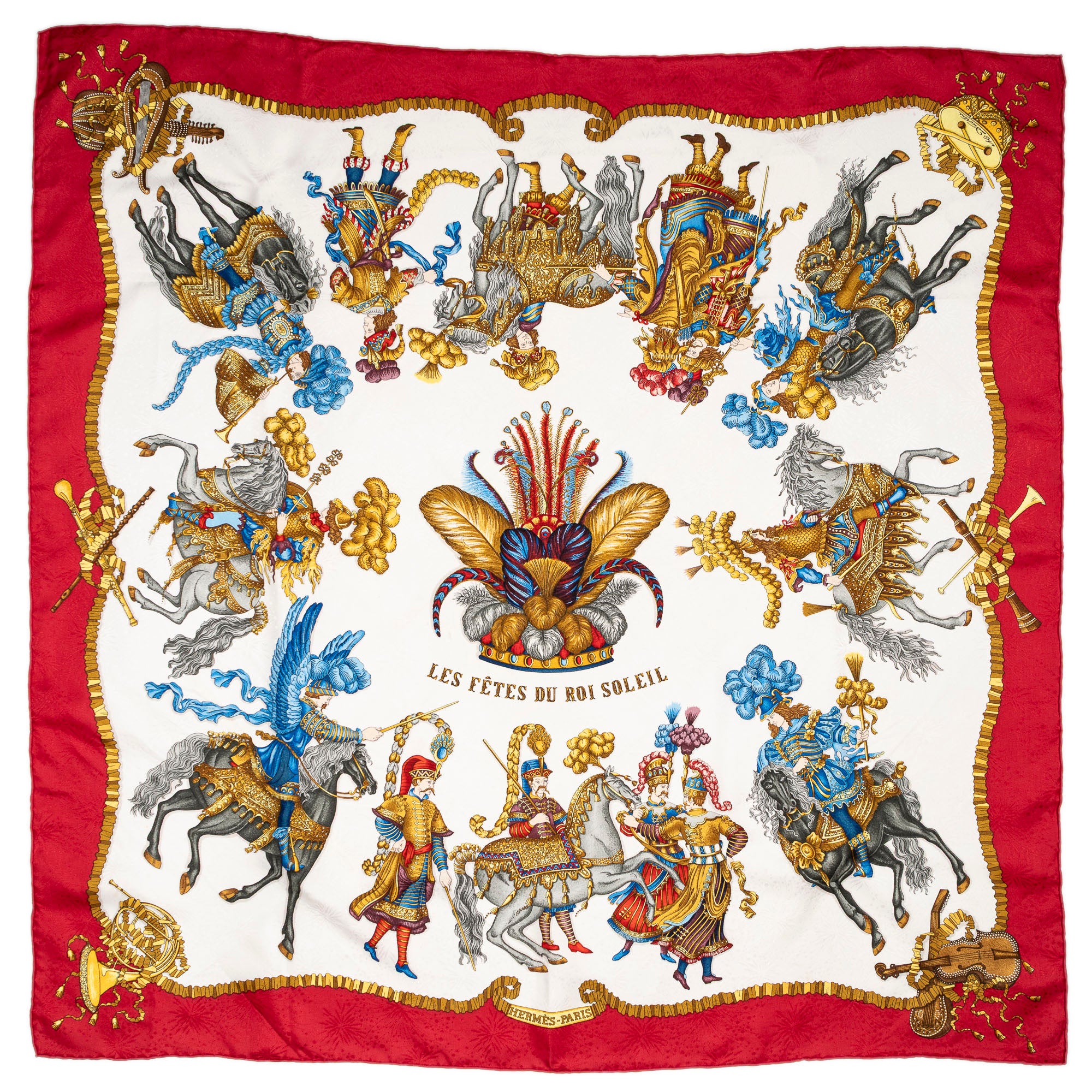 Scarf Scarf Red 100% Jacquard Silk