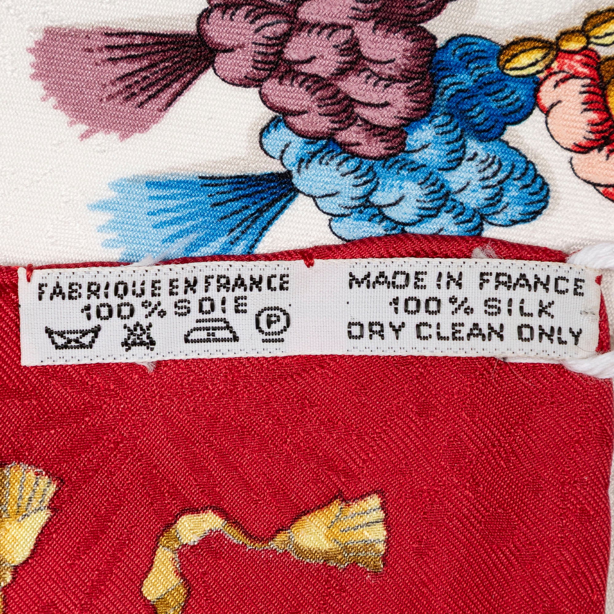 Scarf Scarf Red 100% Jacquard Silk