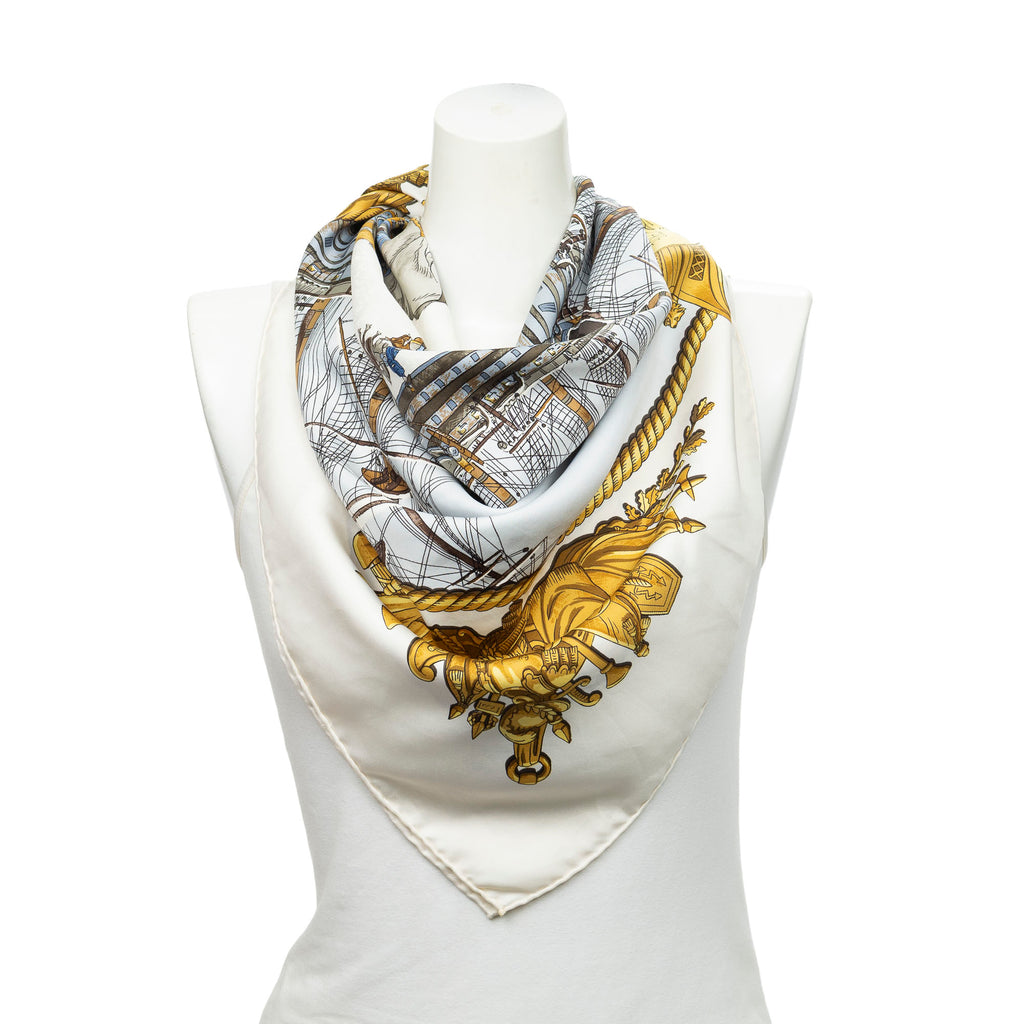 Scarf Scarf Ivory 100% Twill Silk